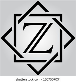 Z letter logo with white background.The black letter icon.This is company logo.
