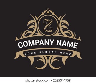 Logotipo de letra Z,logotipo de monograma de lujo Z,joyería,regalía