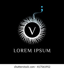 Z letter luxury elegant vector logo template (sign, symbol, emblem, ornament). Boutique, Hotel, Fashion sign. Stylish and graceful floral monogram design. Letter emblem.