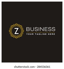 Z letter Luxury Logo template flourishes calligraphic elegant ornament lines. Business sign, identity for Restaurant, Royalty, Cafe, Hotel, Heraldic, Jewelry, Fashion and other vector illustration