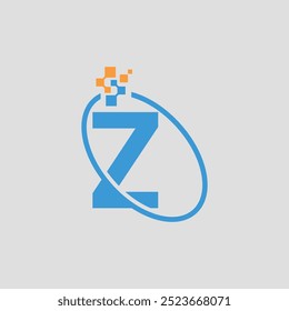 Z Letter Modern Technology Vector Logo Design