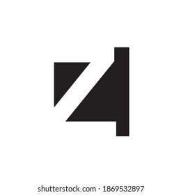 Z letter negative space logo design