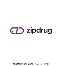 z letter and pill or drug idea concept logo design. vector icon illustration inspiration with eps10. simple and modern with monoline style logos