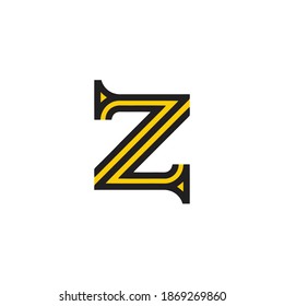 z letter retro logo design