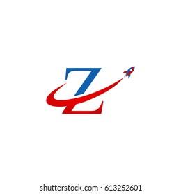 Z letter rocket logo design