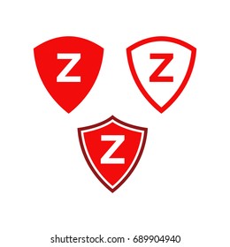Z Letter Shield Vector Logo Design
