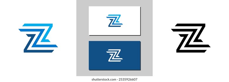 z letter sign icon white and black logo