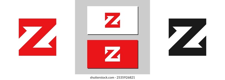 z letter sign icon white and black logo