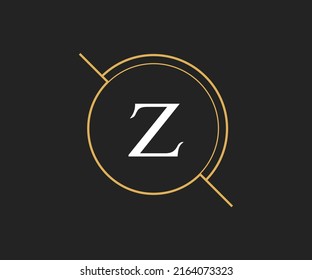 Z Letter Simple Luxury Logo For Restaurant, Royalty, Boutique, Café, Hotel, Jewelry And Fashion Brand