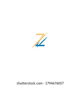 Z Letter Slash Logo, Concept Letter Z + icon slash