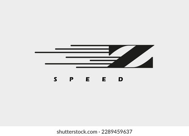 Z Letter Speed Logo Design Element