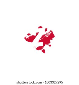 Z Letter Splatter Negative Space logo Icon. Hidden space letter on ink splash shape design.