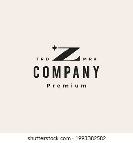 z letter star hipster vintage logo vector icon illustration