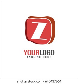 Z letter tech logo. Media advertisement company design concept.