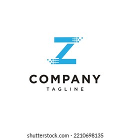 Z Letter technology network computer Vector logo icon vector Template