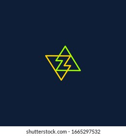 z letter triangle connected design