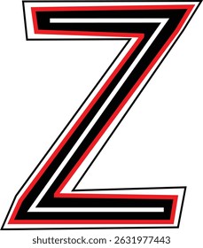 Z letter type icon vector