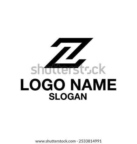 Z letter vector logo design with editable name