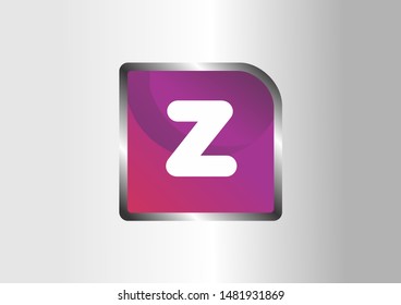 Z letter vector logo illustration. Alphabet vector logo illustration. Purple Vector logo.