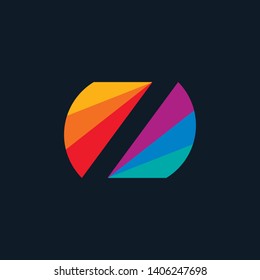 Z letter vector logo. Linear letter Z emblem