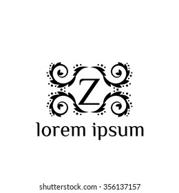 Z letter vector logo template (sign, symbol, emblem, ornament)