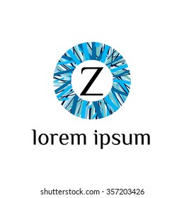 Z letter vector logo template (sign, symbol, emblem, ornament).Minimal line letter initial Z logo. Abstract and elegant shape font sign. logotype vector design template for  branding.
