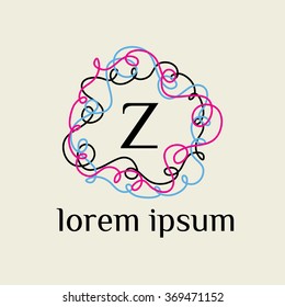 Z letter vector logo template (sign, symbol, emblem, ornament)