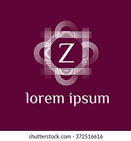 Z letter vector logo template (sign, symbol, emblem, ornament)