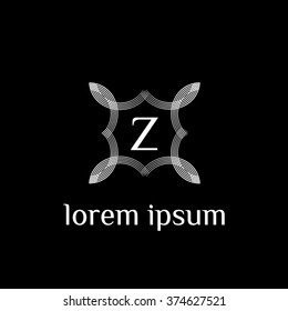 Z letter vector logo template (sign, symbol, emblem, ornament)
