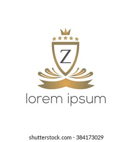 Z letter vector logo template (sign, symbol, emblem, ornament, blazon)