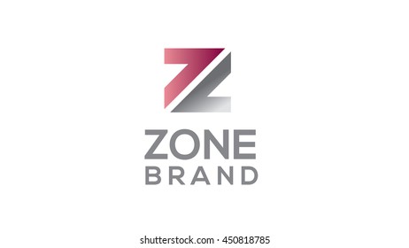 Z letter vector logo template. Geometric brand identity
