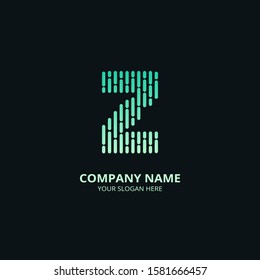 Z letter vector template logo. Stripes Design Inspiration. Colorful logo for your company. Emblem. Creative Symbol. Logotype. Modern style
