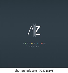 A & Z Letters joint logo icon vector element.