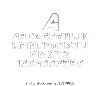 A to Z letters in vector