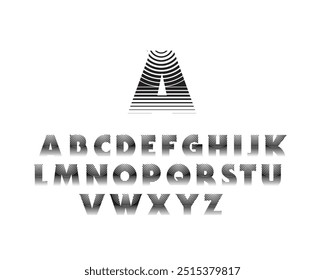 A to Z letters in vector