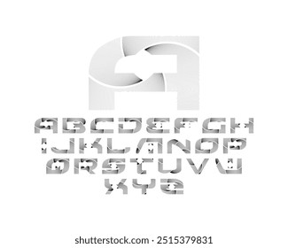 A to Z letters in vector