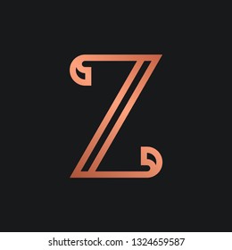 Z lineart letter. this is good for any industry, business, or company. like hotel & travel, photography, architecture, technology/computer, fashion, clothing, food & drink, jewelry, etc.