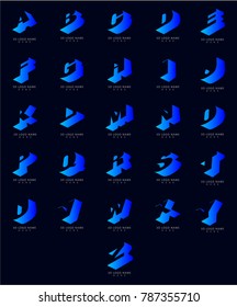 A to Z logo 3d vector 