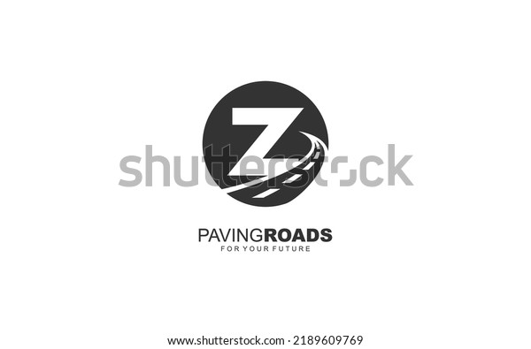 Z logo asphalt for identity.\
construction template vector illustration for your\
brand.