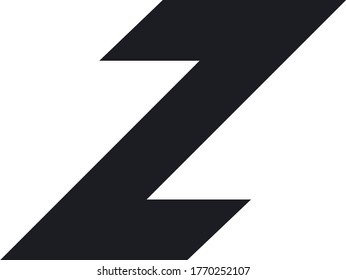 Z logo, black Z logo vector design, simple Z logo