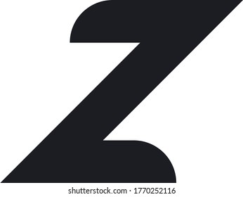 Z logo, black Z logo vector design, simple Z logo