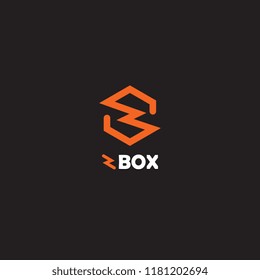 Z logo box geometric shape flash for business logo , vector illustration eps10