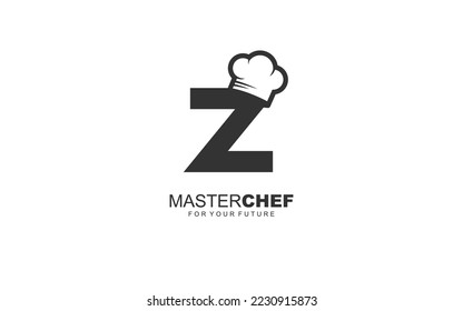 Z Logo Cafe oder Restaurant für Branding Unternehmen. Kochvorlage, Vektorgrafik für Ihre Marke.