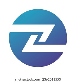 logotipo z en archivo de pasos de círculo listo para usar 