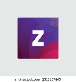 Diseño de vectores coloridos con el logotipo Z. Concepto de icono. Resumen moderno