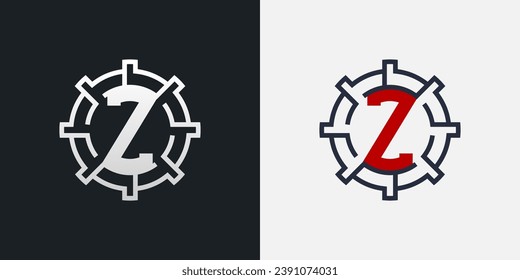 Z Logo Design. Clean and Modern Letter Z Logo in Round Shape