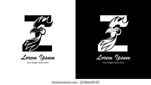 Z logo design combined with chicken head