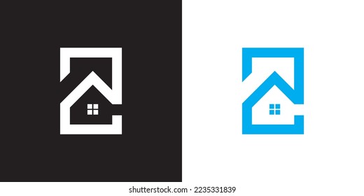 Das Design des Z-Logos ist für den Bau, das Bauen, die Immobilien, das Wohnen und das Eigentum bestimmt. Eine tolle trendige und minimalistische Design-Vorlage für Z-Home-Logos mit schwarz-blauen Farben.