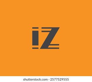 I and Z logo design. IZ abstract Letters Logo Monogram. This logo design is the process of creating a visual symbol that represents a brand, company, or individual.
