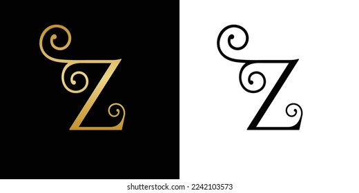 Z logo design, Z monogram logo, Z initials icon, letter Z logo, luxury vector